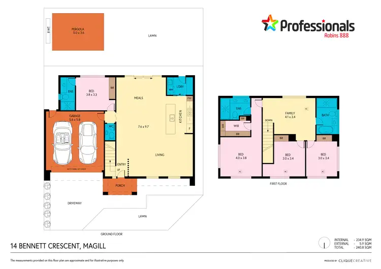 Floorplan of Homely house listing, 14 Bennett Crescent, Magill SA 5072