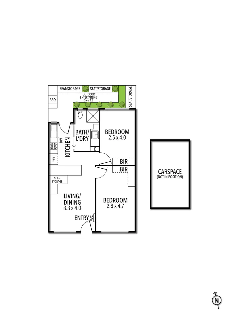 Floorplan of Homely flat listing, 2/23 Scotia Street, Moonee Ponds VIC 3039