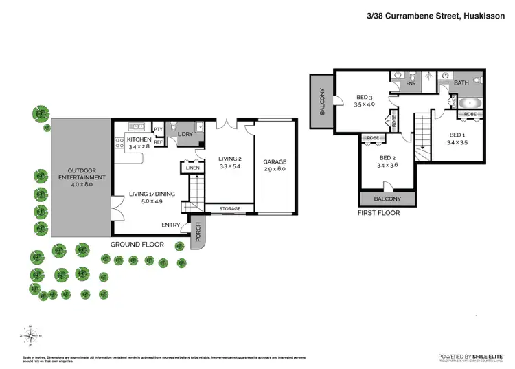 Floorplan of Homely townhouse listing, 3/38 Currambene Street, Huskisson NSW 2540