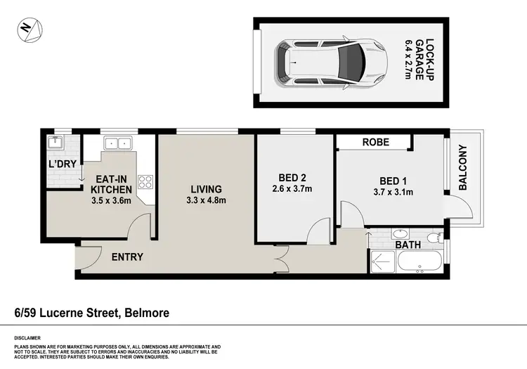 Floorplan of Homely apartment listing, 6/59 Lucerne Street, Belmore NSW 2192