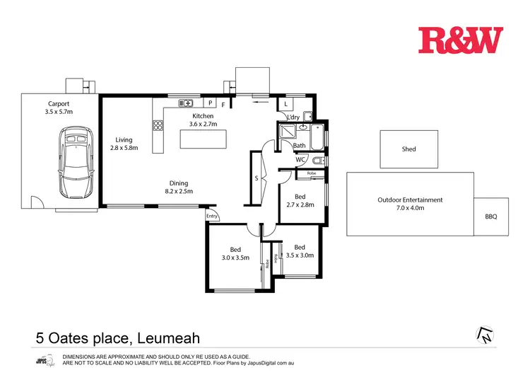 Floorplan of Homely house listing, 5 Oates Place, Leumeah NSW 2560