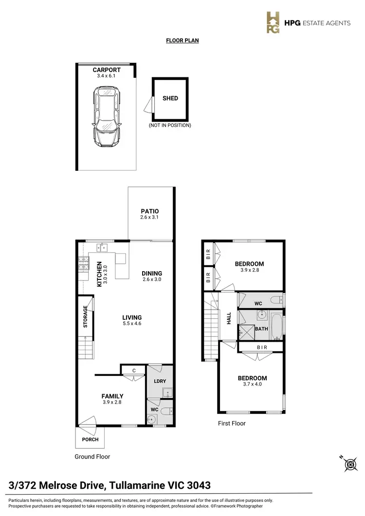 Floorplan of Homely townhouse listing, 3/372-376 Melrose Drive, Tullamarine VIC 3043