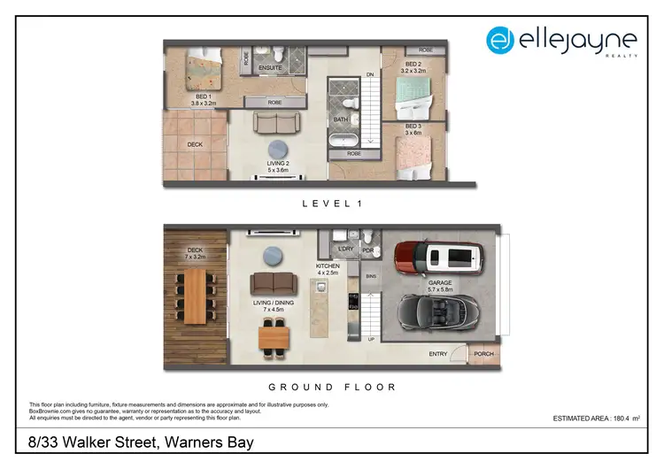 Floorplan of Homely townhouse listing, 8/33 Walker Street, Warners Bay NSW 2282