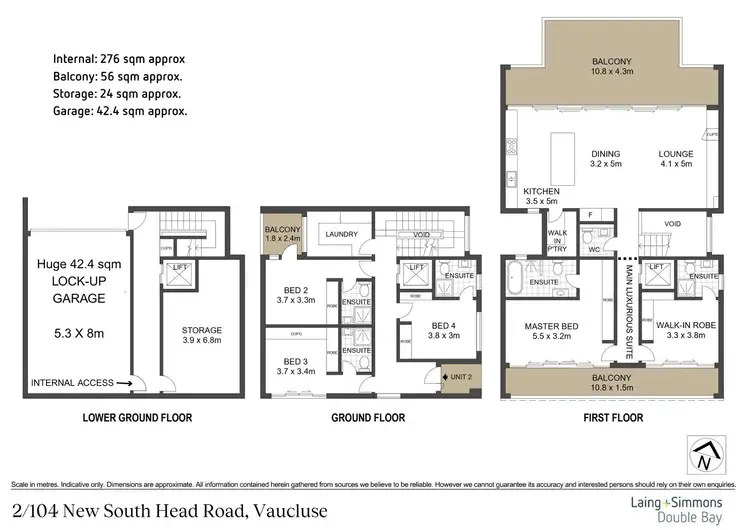 Floorplan of Homely semi-detached listing, 2/104 New South Head Road, Vaucluse NSW 2030
