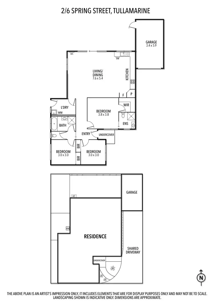 Floorplan of Homely unit listing, 2/6 Spring Street, Tullamarine VIC 3043