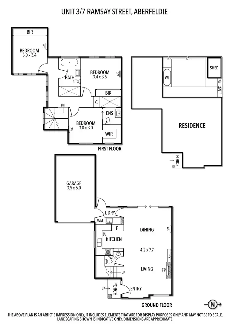 Floorplan of Homely townhouse listing, 3/7 Ramsay Street, Aberfeldie VIC 3040