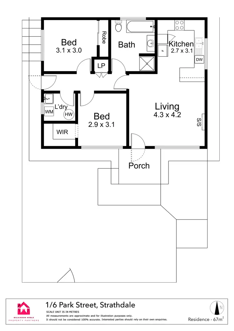 Floorplan of Homely townhouse listing, 1/6 Park Street, Strathdale VIC 3550