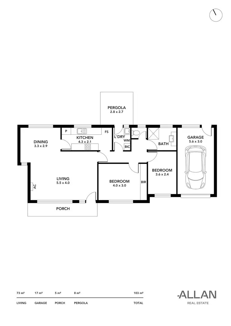 Floorplan of Homely unit listing, 1/5 Colton Road, Blackwood SA 5051
