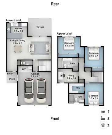 Floorplan of Homely townhouse listing, 3/28 Careel Close, Helensvale QLD 4212