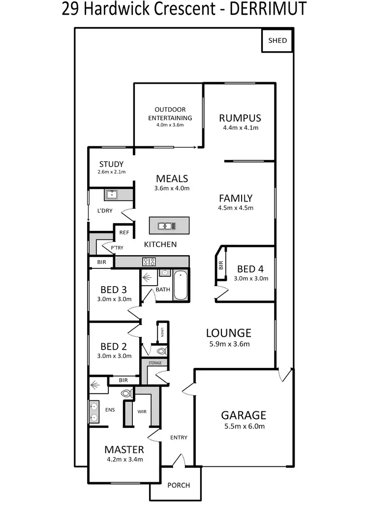 Floorplan of Homely house listing, 29 Hardwick Crescent, Derrimut VIC 3026