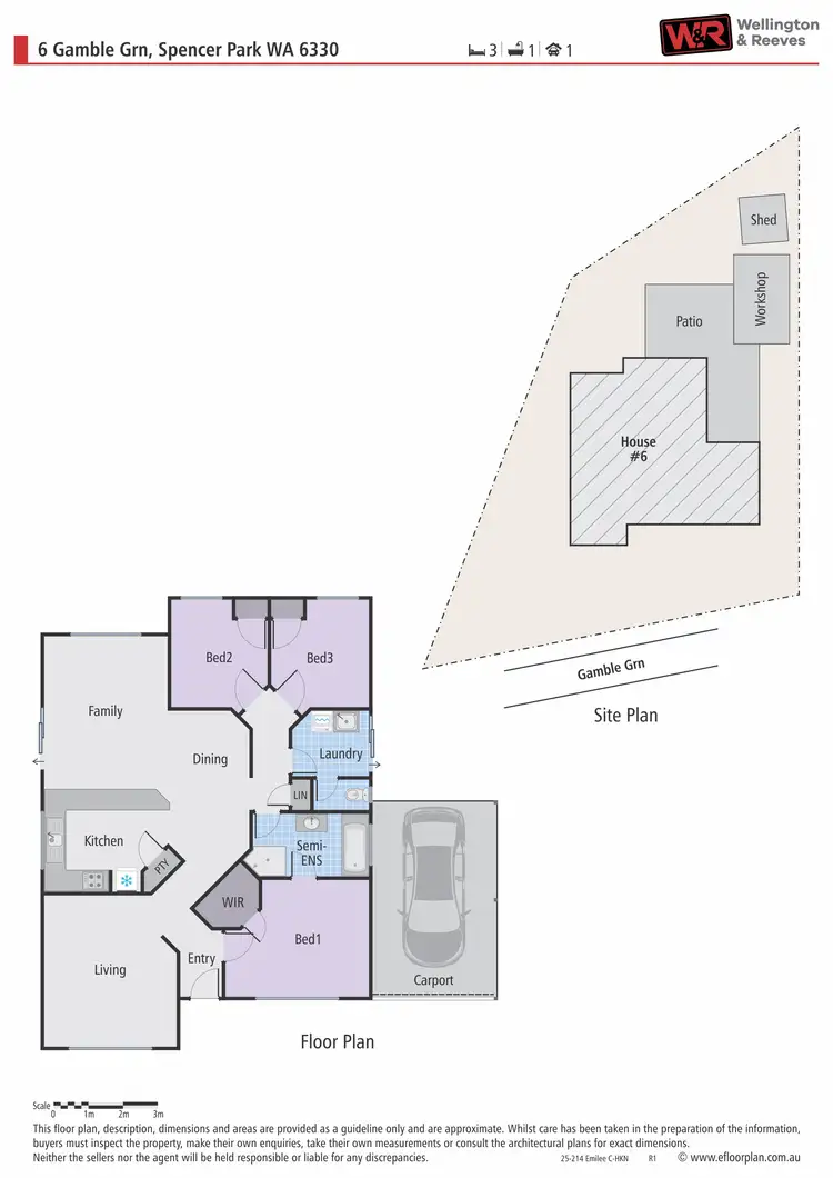 Floorplan of Homely house listing, 6 Gamble Green, Spencer Park WA 6330