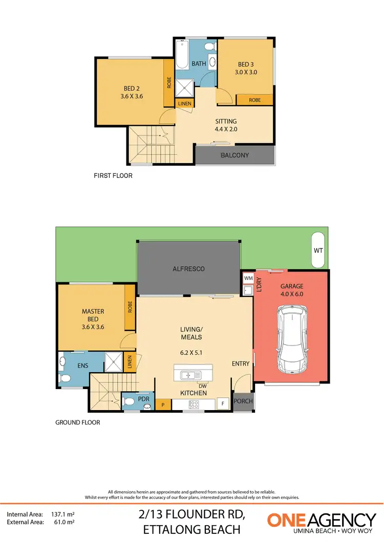 Floorplan of Homely townhouse listing, 2/13 Flounder Road, Ettalong Beach NSW 2257
