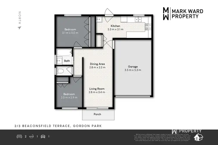 Floorplan of Homely unit listing, 2/3 Beaconsfield Terrace, Gordon Park QLD 4031
