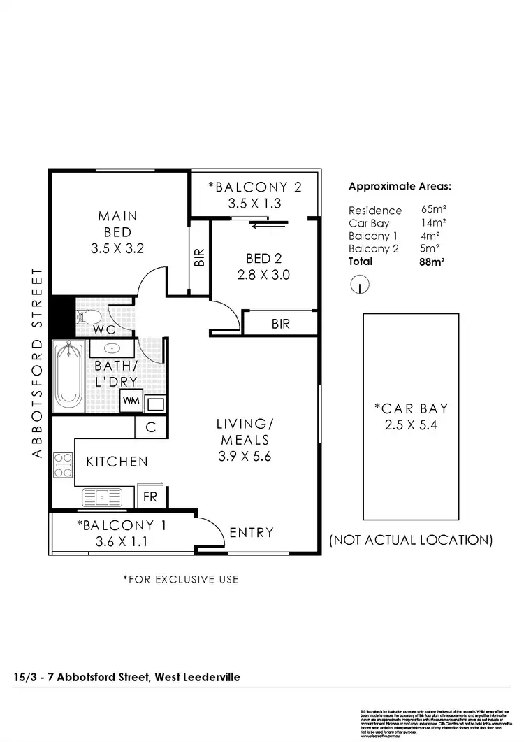 Floorplan of Homely apartment listing, 15/3-7 Abbotsford Street, West Leederville WA 6007