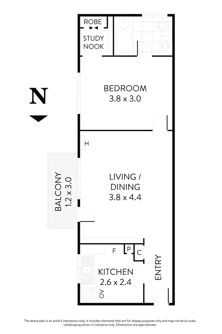 Floorplan of Homely apartment listing, 3/24 Ormond Road, Ascot Vale VIC 3032