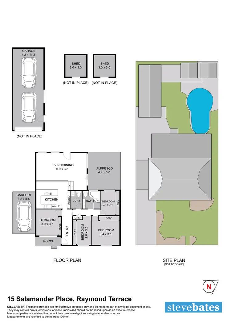 Floorplan of Homely house listing, 15 Salamander Place, Raymond Terrace NSW 2324