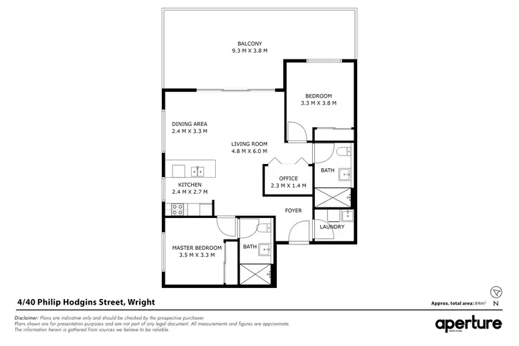 Floorplan of Homely apartment listing, 4/40 Philip Hodgins Street, Wright ACT 2611