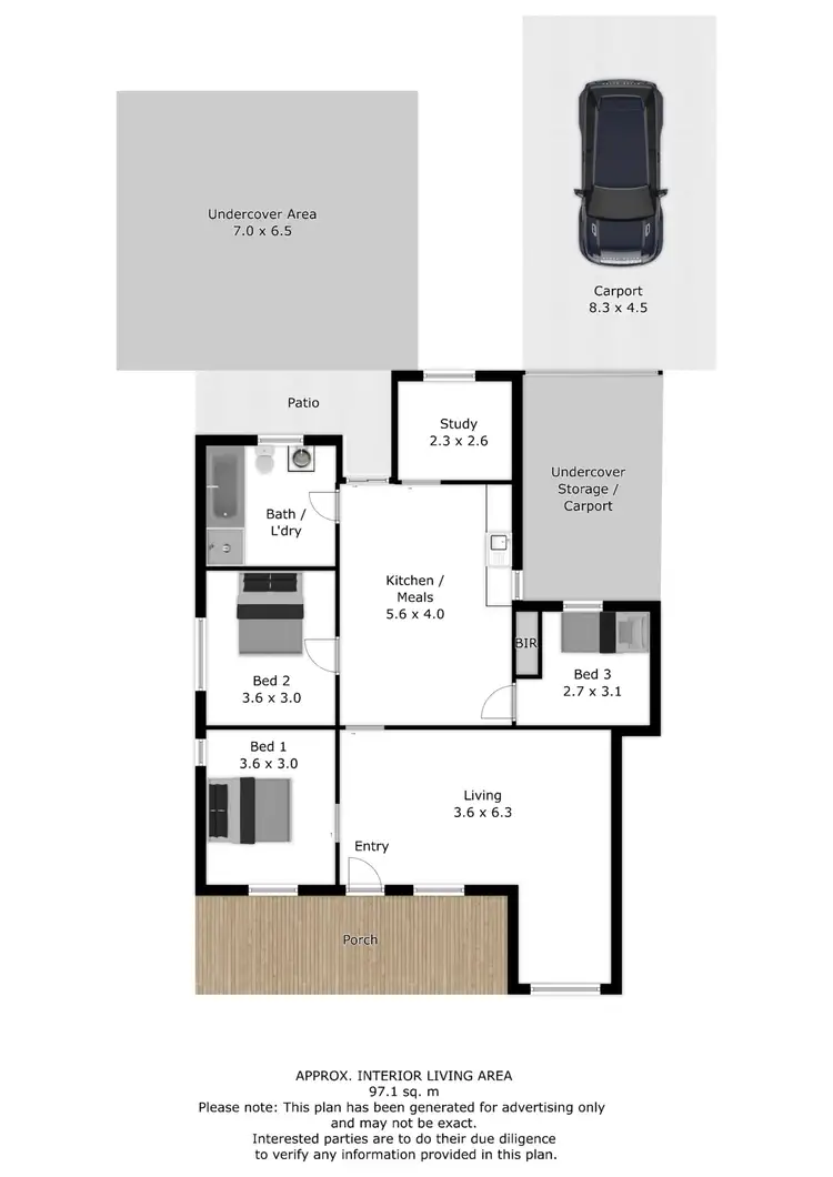 Floorplan of Homely house listing, 96 John Street, Corowa NSW 2646