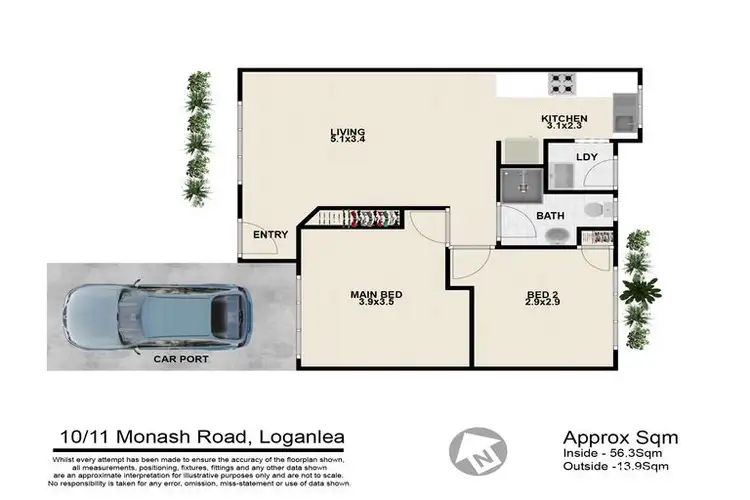Floorplan of Homely unit listing, 10/11 Monash Rd, Loganlea QLD 4131