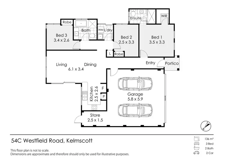 Floorplan of Homely villa listing, 54C Westfield Road, Kelmscott WA 6111