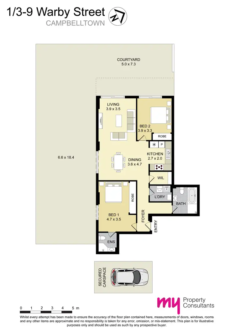 Floorplan of Homely apartment listing, 1/3-9 Warby Street, Campbelltown NSW 2560