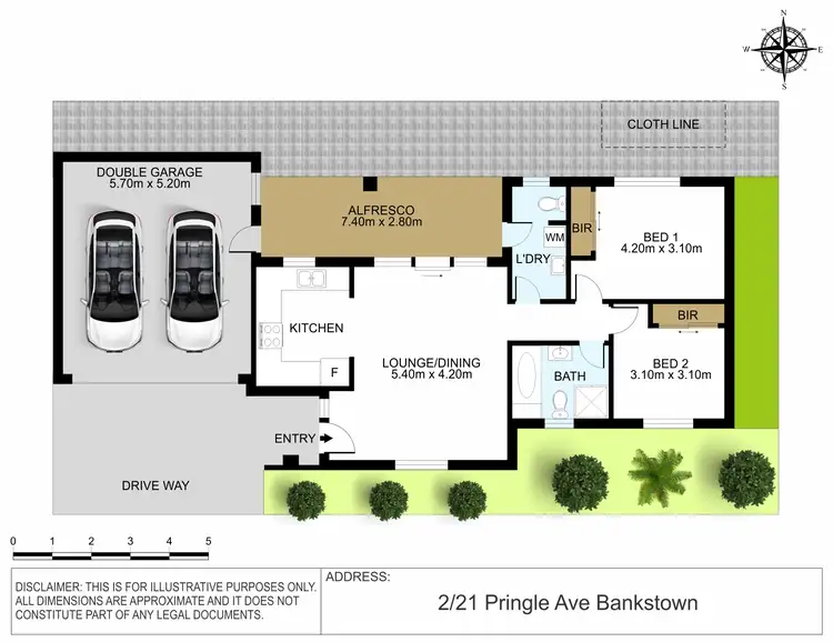 Floorplan of Homely townhouse listing, 2/21 Pringle Avenue, Bankstown NSW 2200