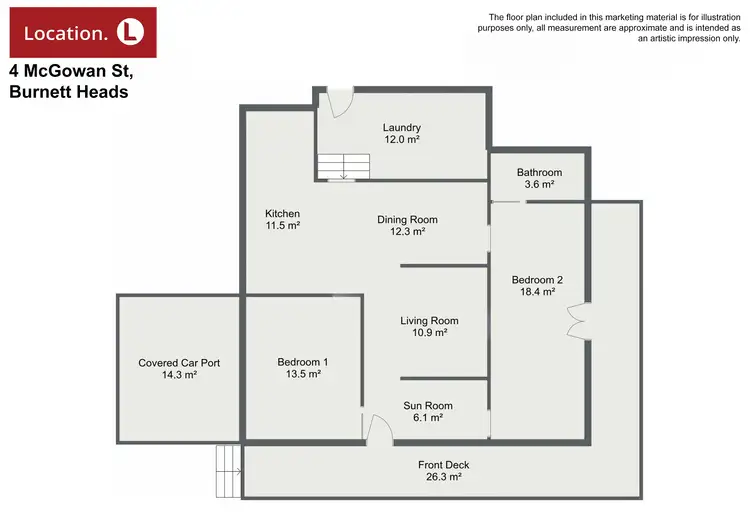 Floorplan of Homely house listing, 4 McGowan Street, Burnett Heads QLD 4670