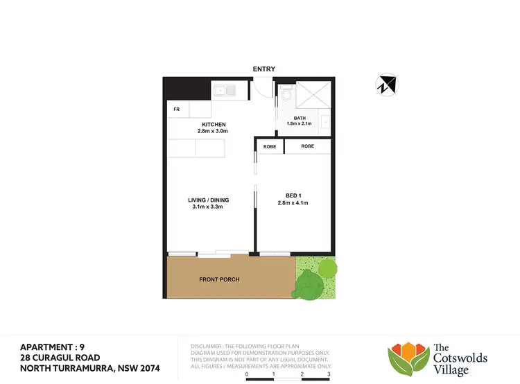 Floorplan of Homely retirement listing, A9/28 Curagul Road, North Turramurra NSW 2074