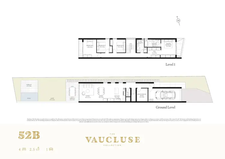 Floorplan of Homely semi-detached listing, 52B Old South Head Road, Vaucluse NSW 2030