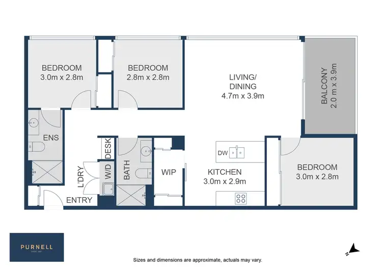 Floorplan of Homely apartment listing, 705/1 Boolee Street, Reid ACT 2612