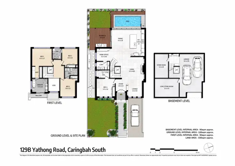 Floorplan of Homely semi-detached listing, 129b Yathong Road, Caringbah South NSW 2229