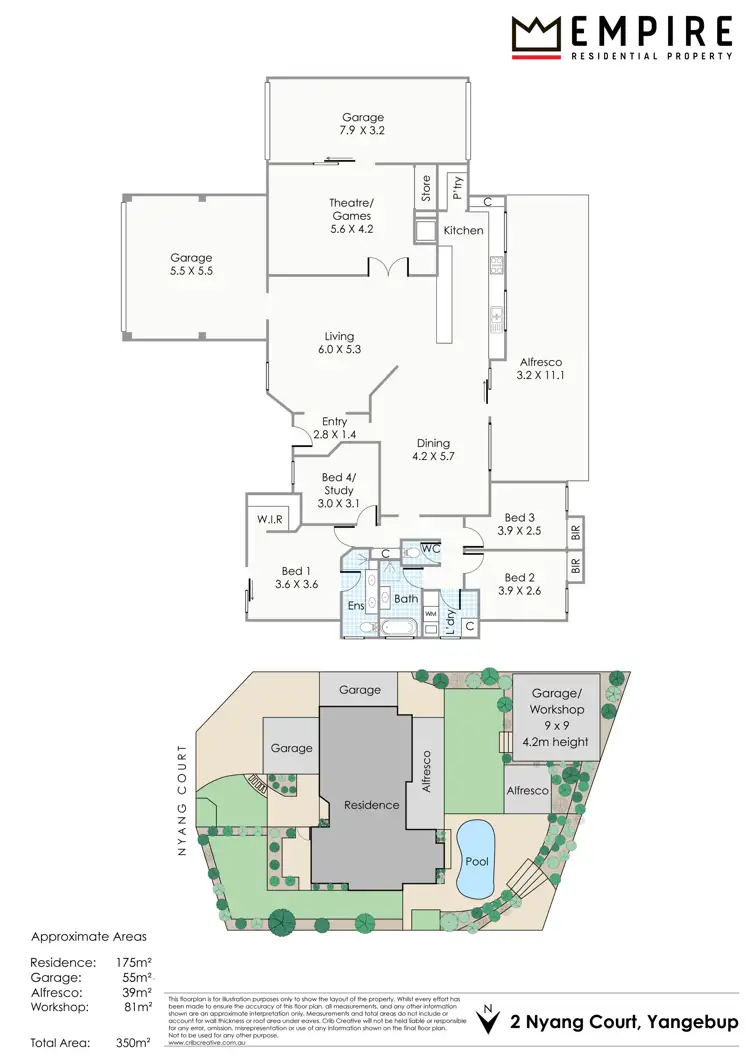Floorplan of Homely house listing, 2 Nyang Court, Yangebup WA 6164