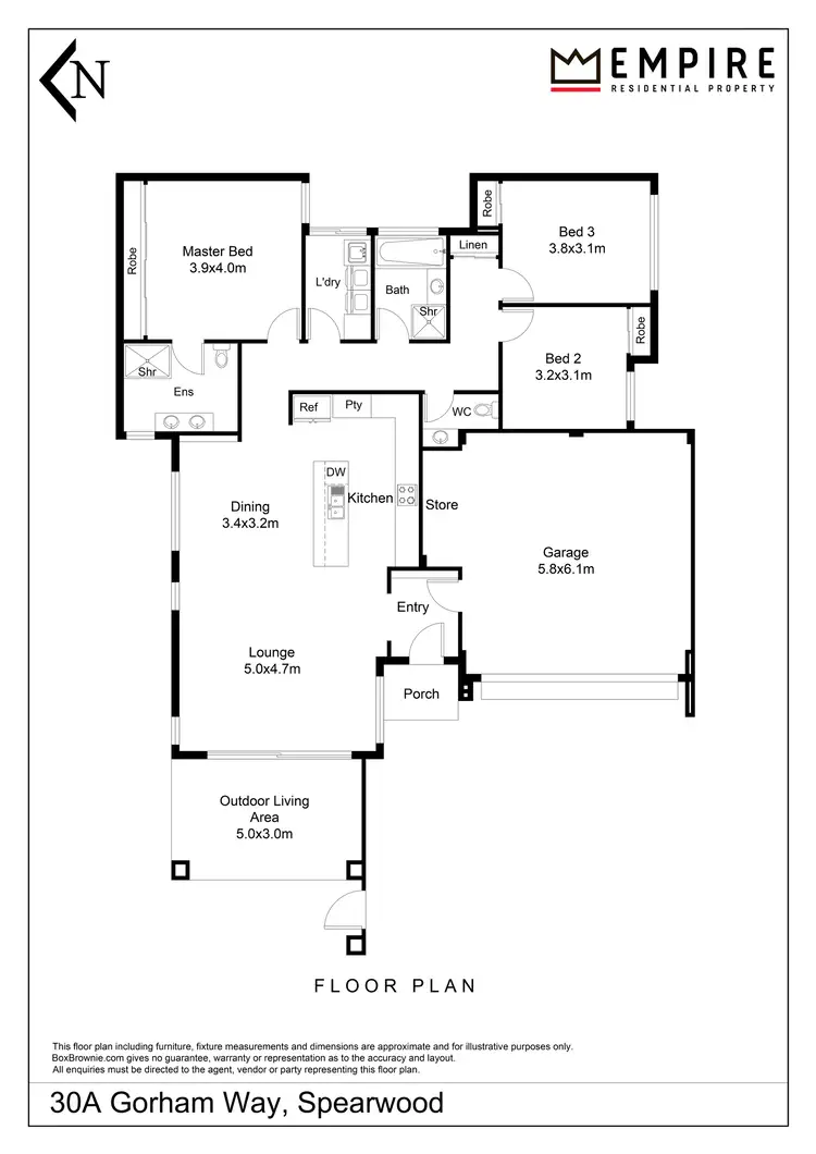 Floorplan of Homely house listing, 30a Gorham Way, Spearwood WA 6163