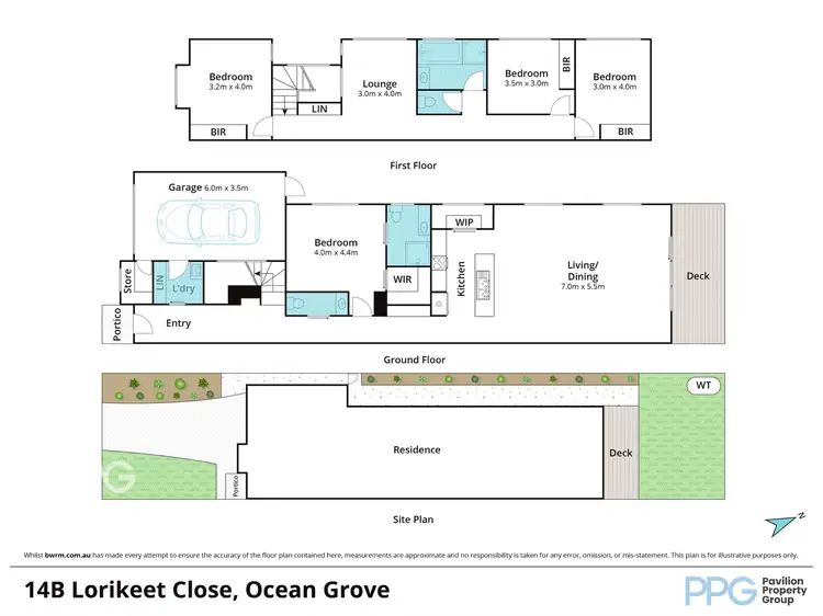 Floorplan of Homely townhouse listing, 14B Lorikeet Close, Ocean Grove VIC 3226