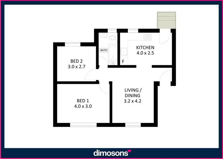 Floorplan of Homely unit listing, 3/78 Darcy Road, Port Kembla NSW 2505