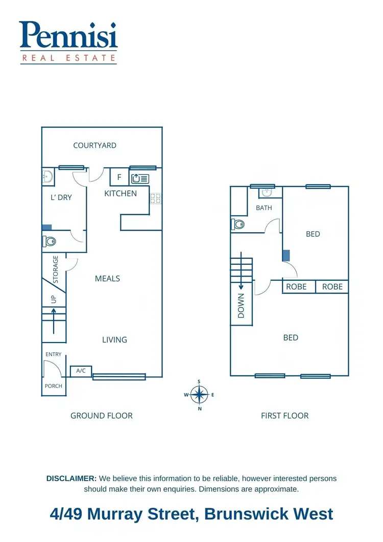 Floorplan of Homely townhouse listing, 4/49 Murray Street, Brunswick West VIC 3055