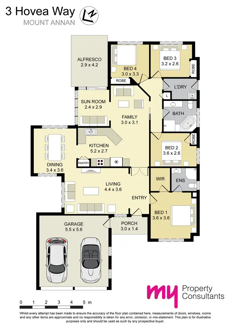 Floorplan of Homely house listing, 3 Hovea Way, Mount Annan NSW 2567