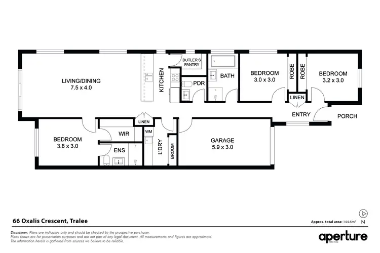 Floorplan of Homely house listing, 66 Oxalis Crescent, Tralee NSW 2620