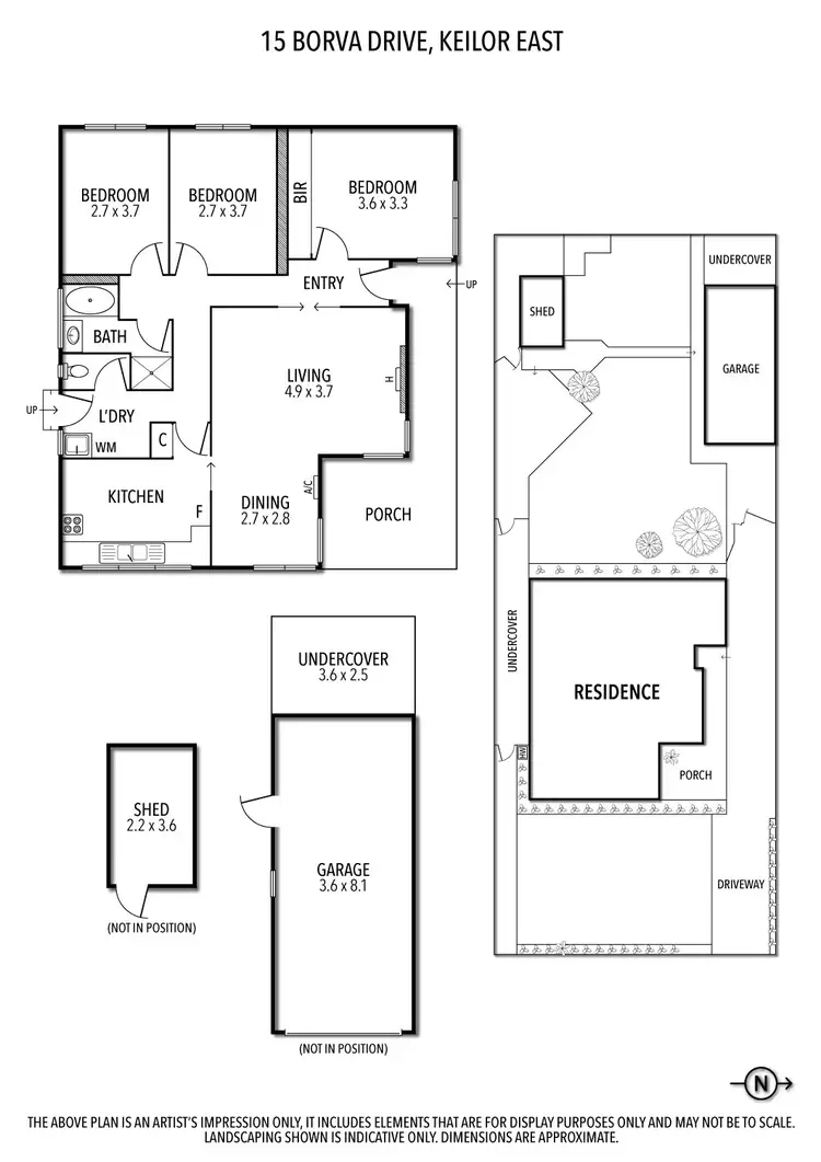 Floorplan of Homely house listing, 15 Borva Drive, Keilor East VIC 3033