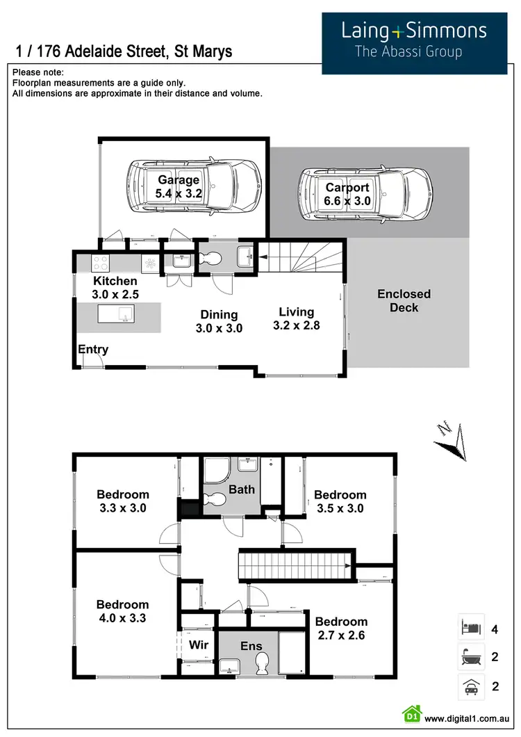 Floorplan of Homely townhouse listing, 1/176 Adelaide Street, St Marys NSW 2760
