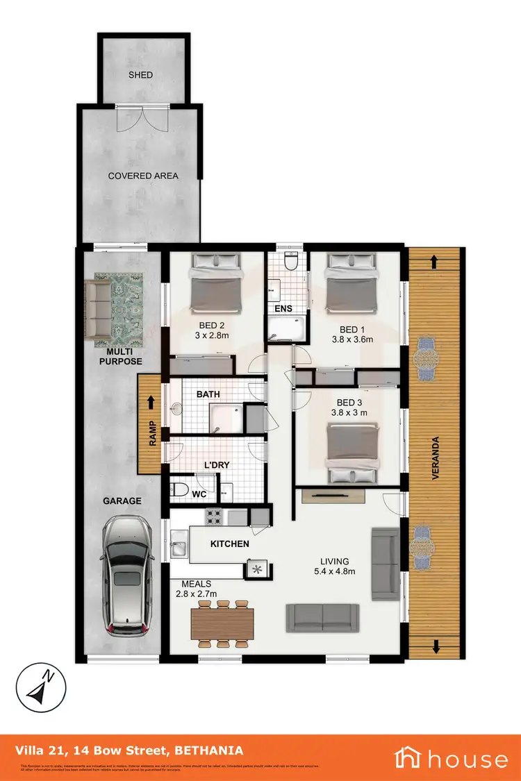 Floorplan of Homely retirement listing, 21 Bow Street, Bethania QLD 4205