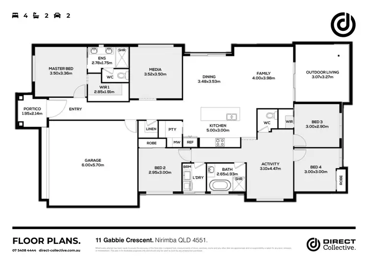 Floorplan of Homely house listing, 11 Gabbie Crescent, Nirimba QLD 4551