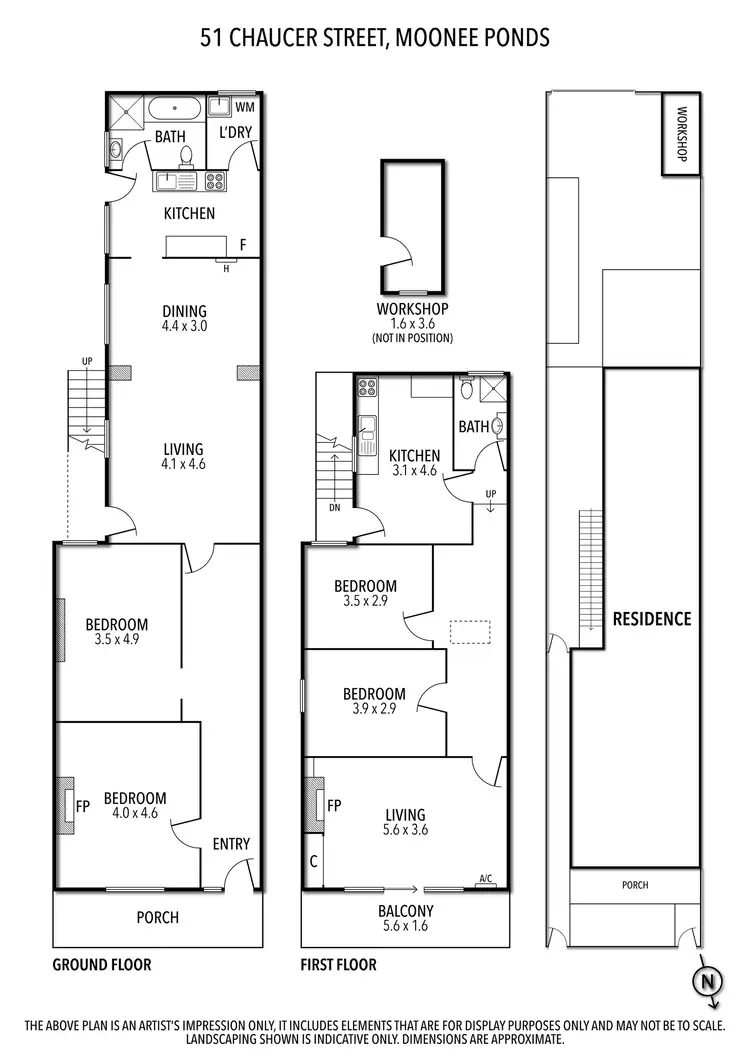 Floorplan of Homely house listing, 51 Chaucer Street, Moonee Ponds VIC 3039