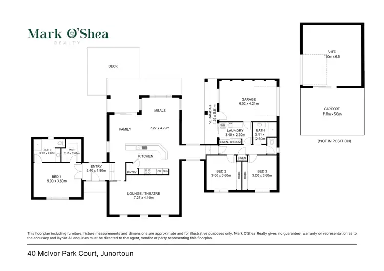 Floorplan of Homely house listing, 40 McIvor Park Court, Junortoun VIC 3551