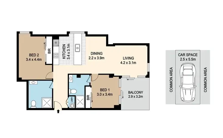 Floorplan of Homely apartment listing, 602/120 James Ruse Drive, Rosehill NSW 2142