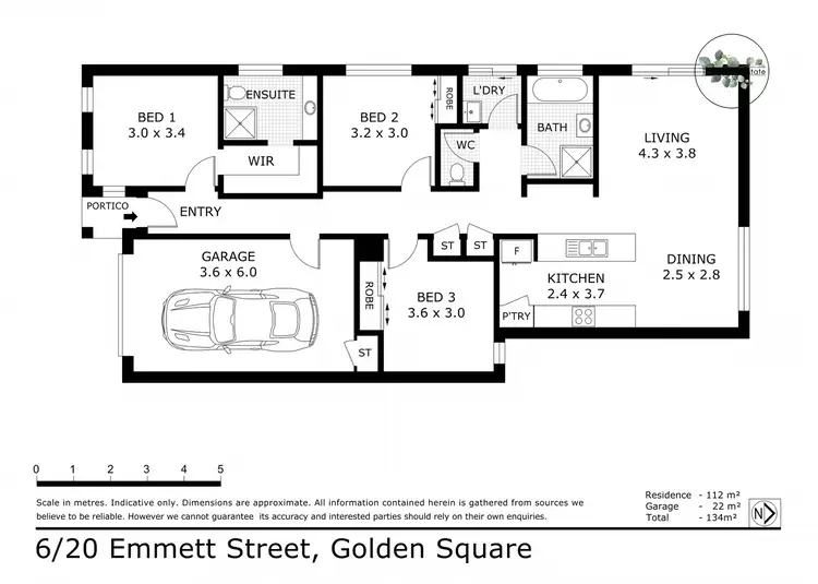 Floorplan of Homely house listing, 6/20a Emmett Street, Golden Square VIC 3555