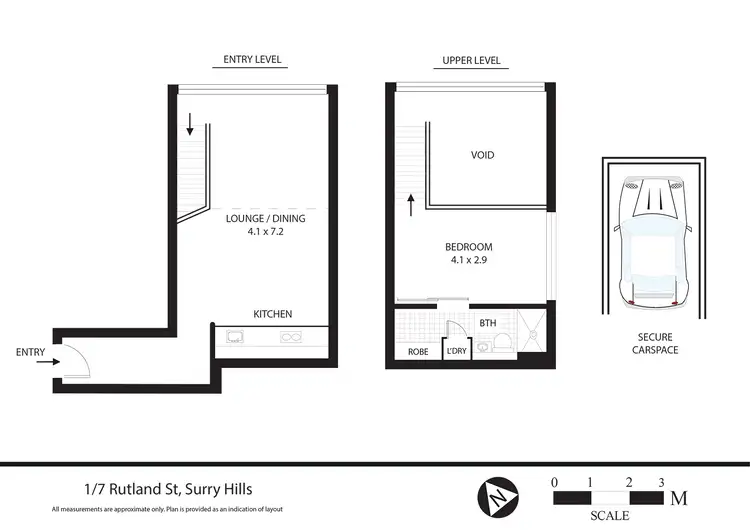 Floorplan of Homely apartment listing, 1/7 Rutland St, Surry Hills NSW 2010