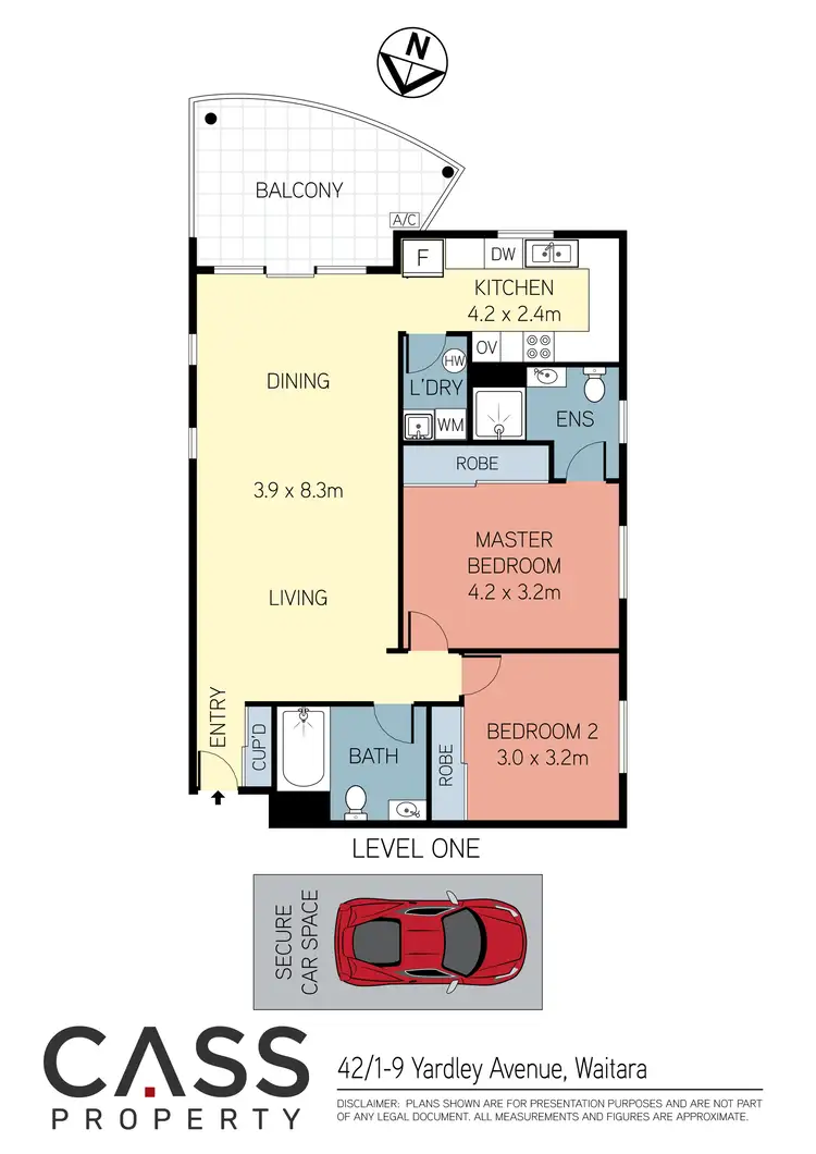 Floorplan of Homely apartment listing, 42/1-9 Yardley Avenue, Waitara NSW 2077