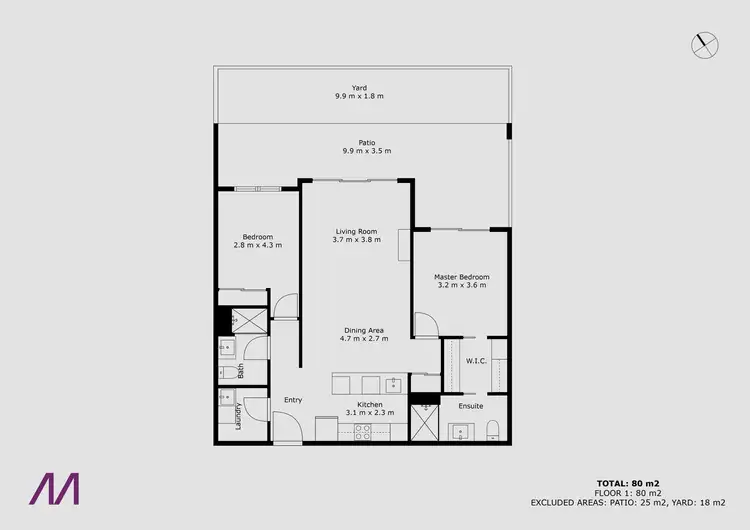Floorplan of Homely apartment listing, 37/11 Stockman Avenue, Lawson ACT 2617