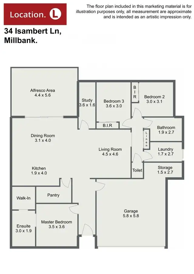 Floorplan of Homely house listing, 34 Isambert Lane, Millbank QLD 4670